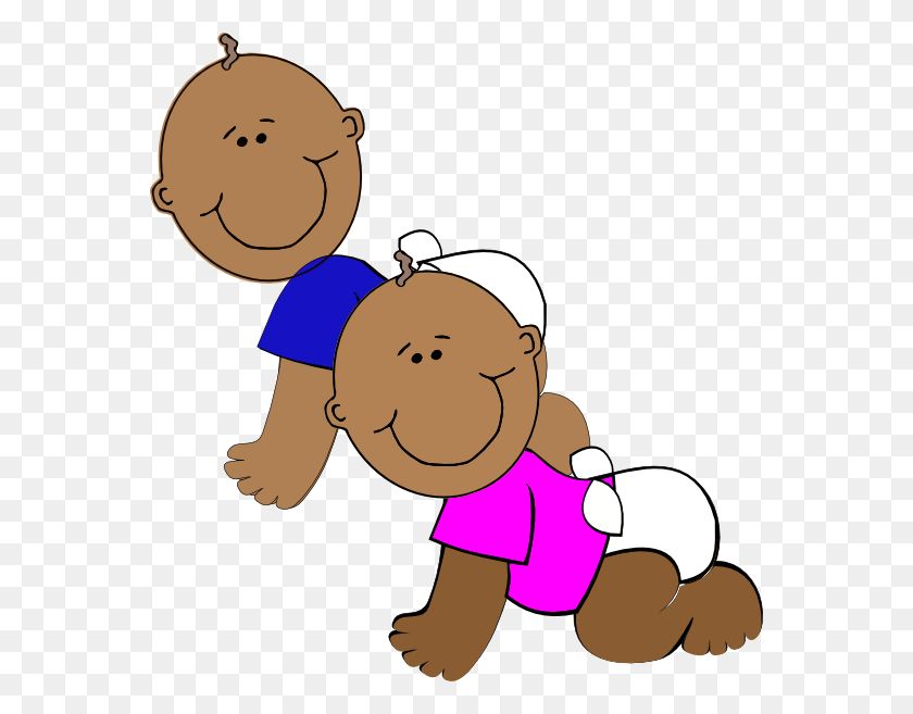 564x597 African American Twins Clipart Png For Web - African American Clip Art