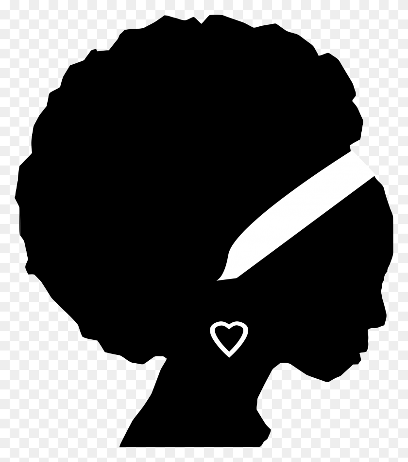 2020x2304 African American Woman Silhouette - Thorn Crown Clipart
