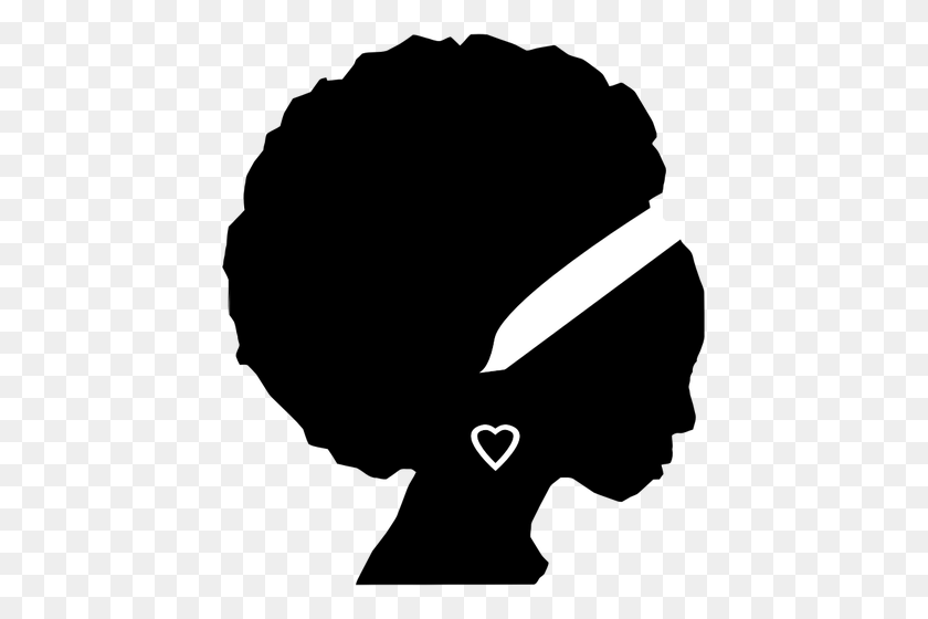 437x500 African American Woman Silhouette - African American Woman Clipart