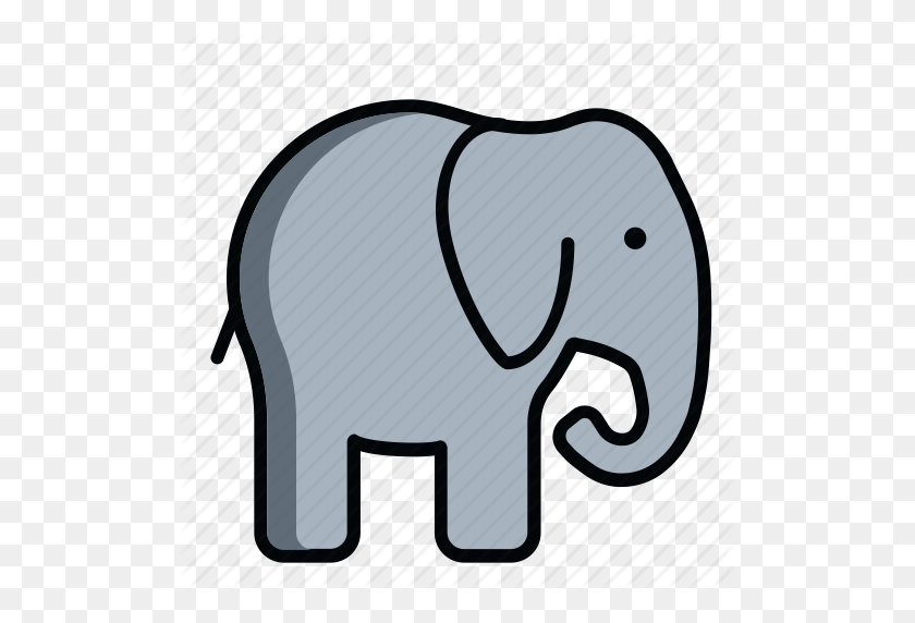 512x512 Africano, Animal, Bebé Elefante, Obispo, Elefante, Salvaje, Icono De Zoológico - Bebé Elefante Png