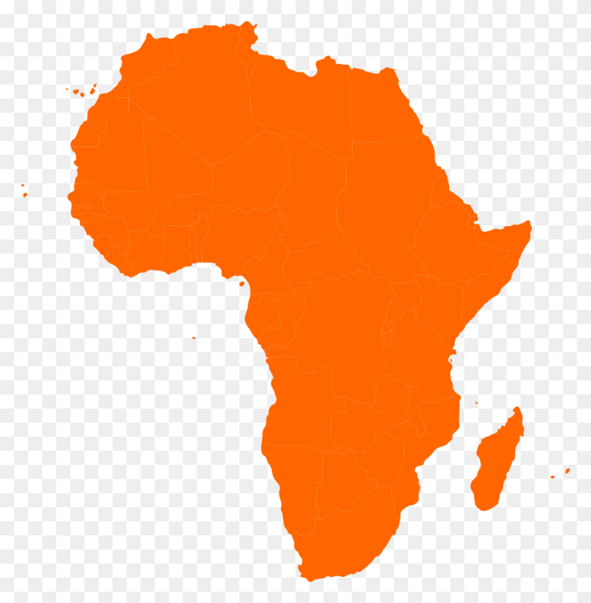 881x900 Африканский Континент Png Клипарт Для Интернета - Африканский Png