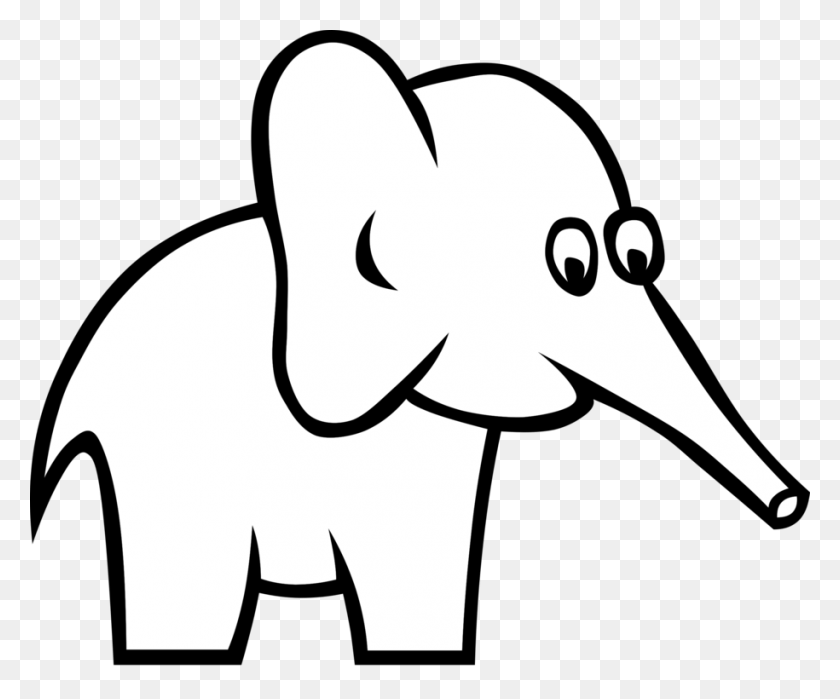 915x750 Африканский Слон Elephantidae Рисунок Раскраска Животное Бесплатно - Бу Клипарт