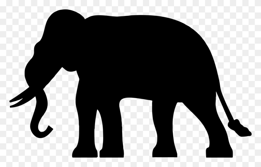 1227x750 Африканский Слон Elephantidae Силуэт Пустынный Слон Рисунок - Слон Клипарт Черный И Белый