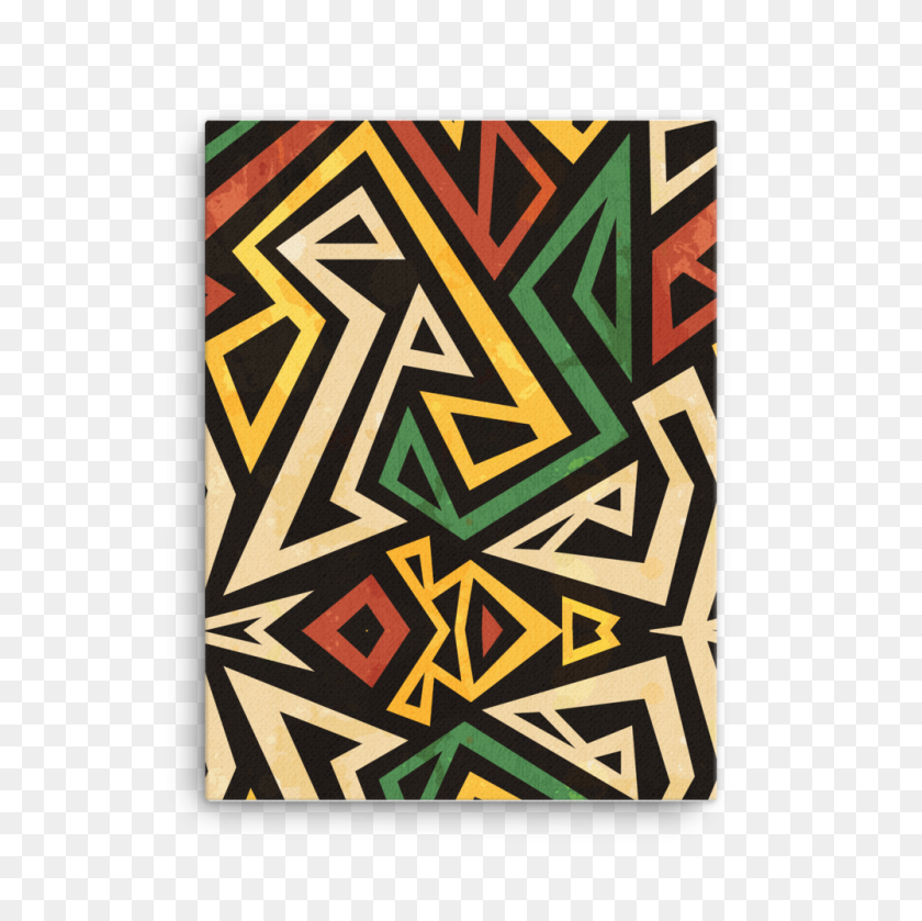 1000x1000 Африканский Геометрический Узор На Холсте Дизайн Голубое Яблоко - Геометрический Узор В Png