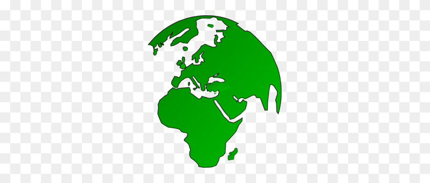261x298 African Globe Map Green Clip Art - Green Globe Clipart