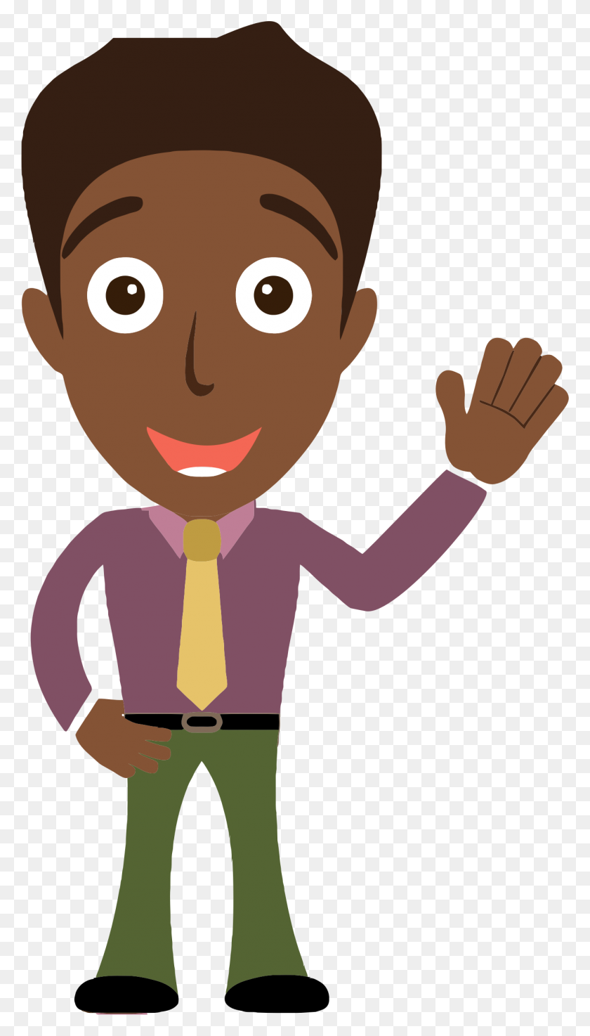 1295x2349 Hombre Africano Dice Hola Iconos Png - Africano Png