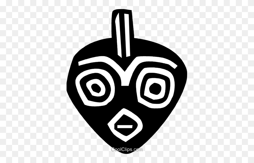 399x480 African Tribal Mask Royalty Free Vector Clip Art Illustration - Secret Clipart