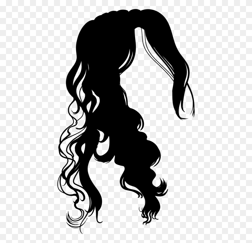 458x750 Afro Textured Hair Silhouette Hairstyle Black Hair - Salon Clipart