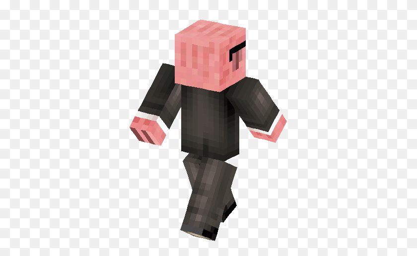 317x456 Agent Pig Skin Minecraft Skins - Minecraft Pig PNG