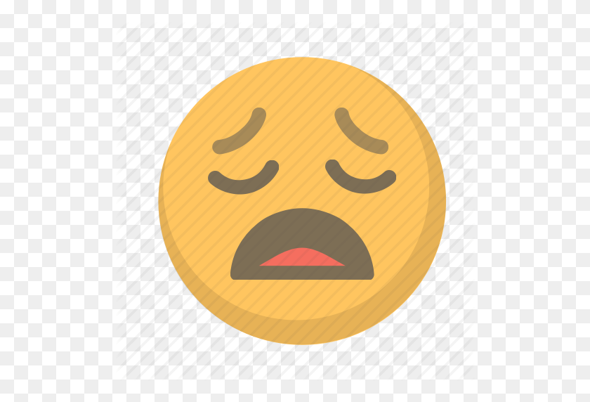 512x512 Agonía, Deprimido, Emoji, Cara, Triste, Cansado Icono - Emoji Sorprendido Png