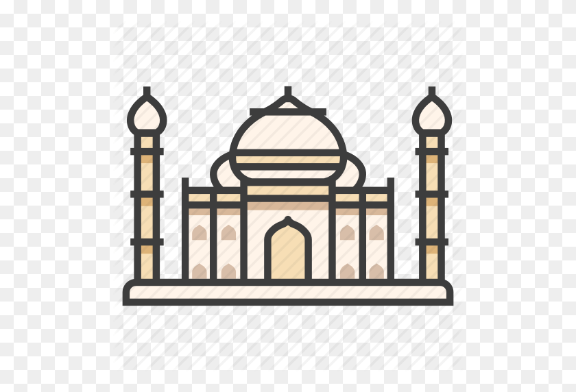 512x512 Agra, India, Monumento, Palacio, Taj Mahal, Turismo, Icono De Viaje - Taj Mahal Clipart