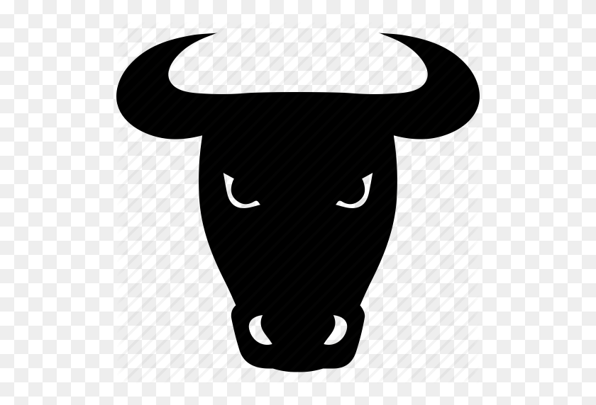 512x512 Agriculture, Animal, Bull, Cattle, Cow Head, Farm, Horn Icon - Bull Head PNG