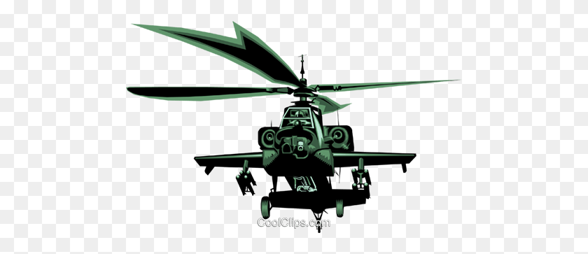 480x303 Ah Helicopter Royalty Free Vector Clip Art Illustration - Helicopter Clipart