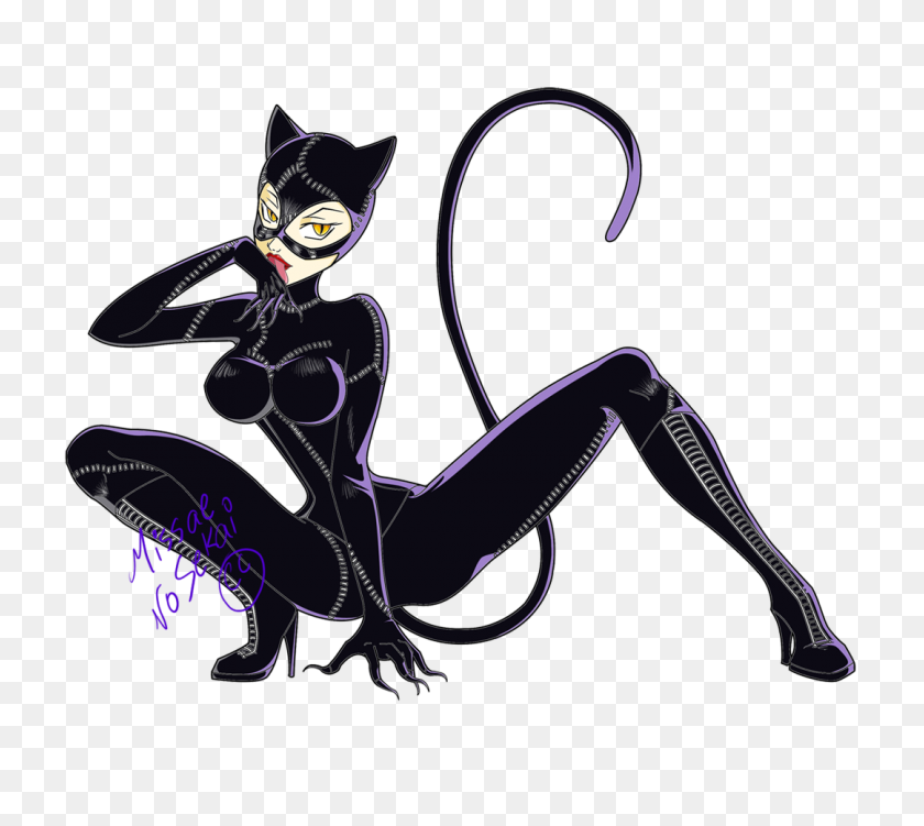 1080x957 Ahoner Cartoon Digital Pin It Catwoman Color - Catwoman PNG