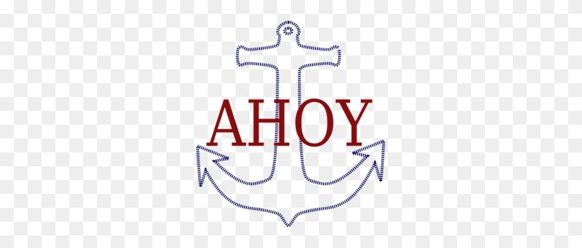 273x298 Ahoy Anchor Clip Art - Anchor Clipart Transparent