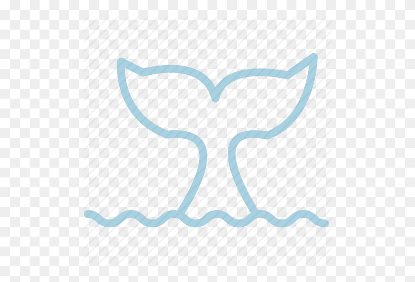 512x512 Ahoy, Animal, Sea, Tail, Water, Waves, Whale Icon - Water Waves PNG