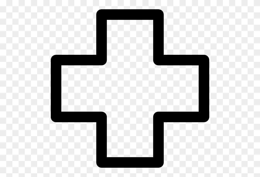 512x512 Aid, Healthcare And Medical, Health, Medical, Hospital, Medicine - Cross Clipart Black And White PNG