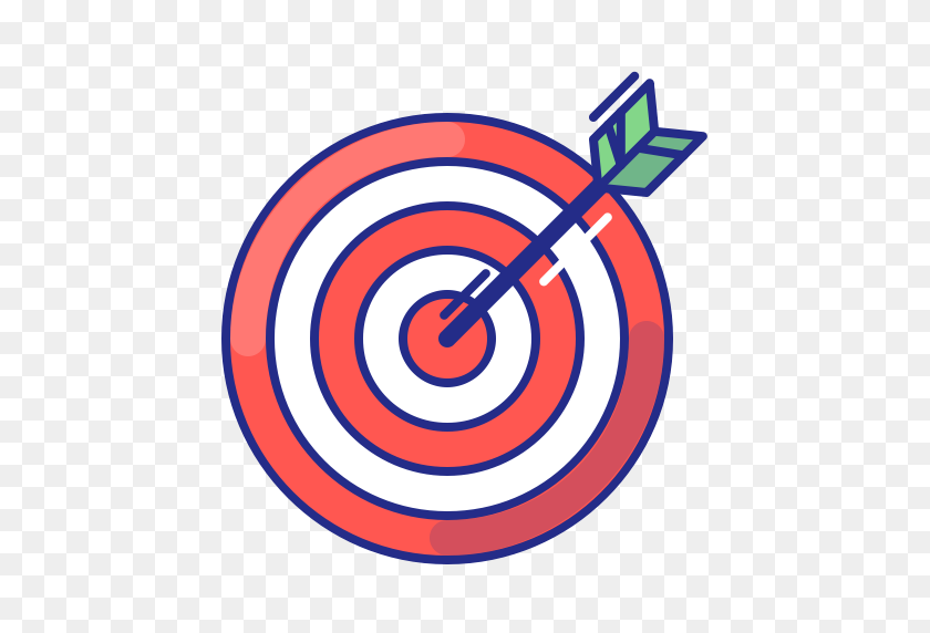 512x512 Aim, Arrow, Bullseye, Purpose, Strategy, Target Icon - Target Icon PNG