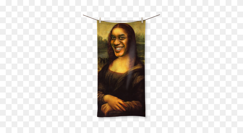 400x400 Ainsley Harriott As The Mona Lisa Ufeffsublimation All Over Towel - Ainsley Harriott PNG