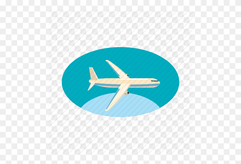 512x512 Aire, Avión, Carga, Dibujos Animados, Avión, Transporte, Icono De Transporte - Avión De Dibujos Animados Png