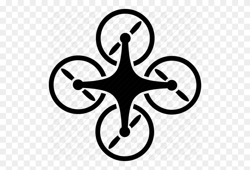 512x512 Air Drones, Flying Drone, Nanocopter, Quad Copter, Quadcopter - Drone Icon PNG