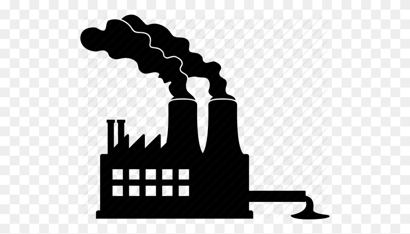 512x421 Воздух, Завод, Промышленность, Загрязнение, Дым, Токсично, Вода Значок - Черный Дым Png
