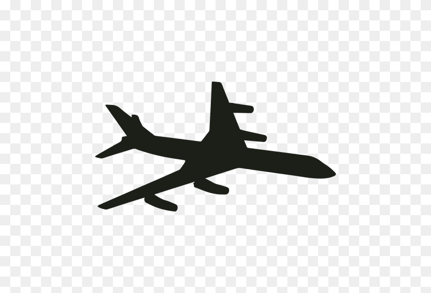 512x512 Самолет Аэробус Летающий Силуэт - Самолет Png