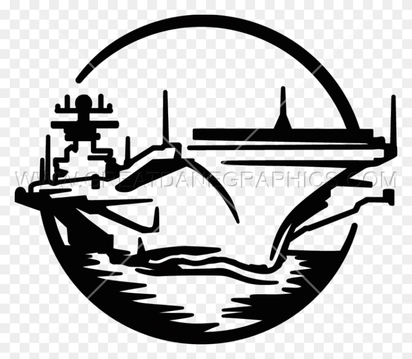 825x712 Aircraft Carrier Production Ready Artwork For T Shirt Printing - Aircraft Carrier PNG