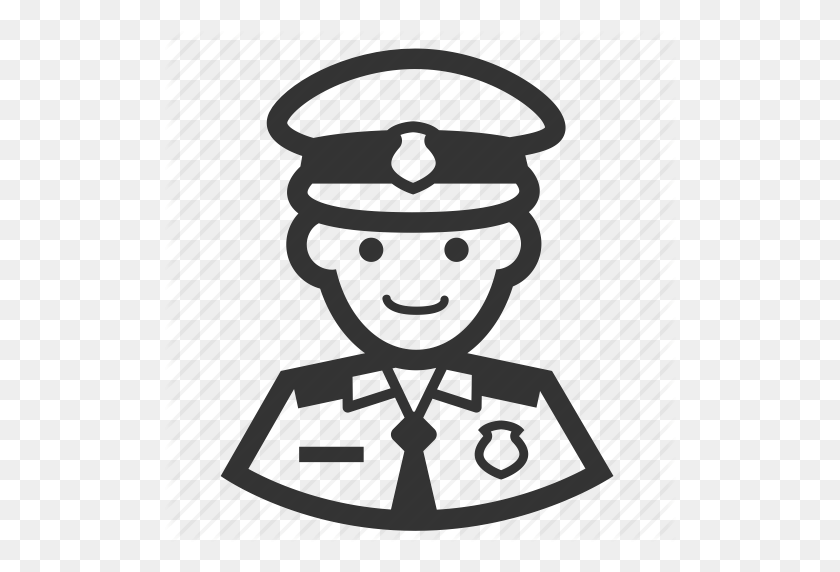 512x512 Tripulación Aérea, Policía Del Aeropuerto, Capitán, Policía, Inmigración, Armada, Icono De Oficial - Policía Png