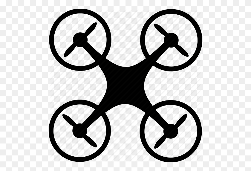 512x512 Airdrone, Flying Drone, Nanocopter, Quad Copter, Quadcopter, Radio - Drone Icon PNG