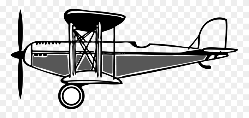 769x340 Самолет Самолет Рисунок Авиации Черный И Белый - Контур Самолета Клипарт