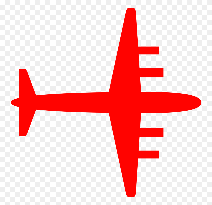 756x750 Airplane Aircraft Propeller Silhouette Drawing - Red Airplane Clipart