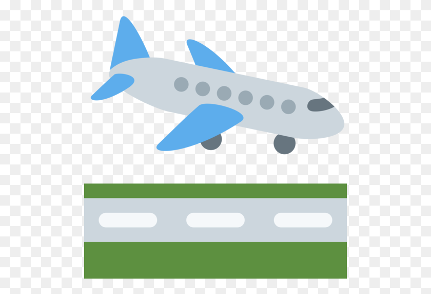 512x512 Avión De Llegada Emoji - Avión Emoji Png