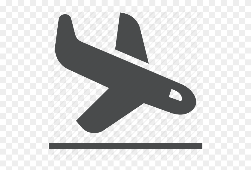 512x512 Airplane, Arriving, Flight, Jet, Landing, Plane Icon - Plane Landing Clipart