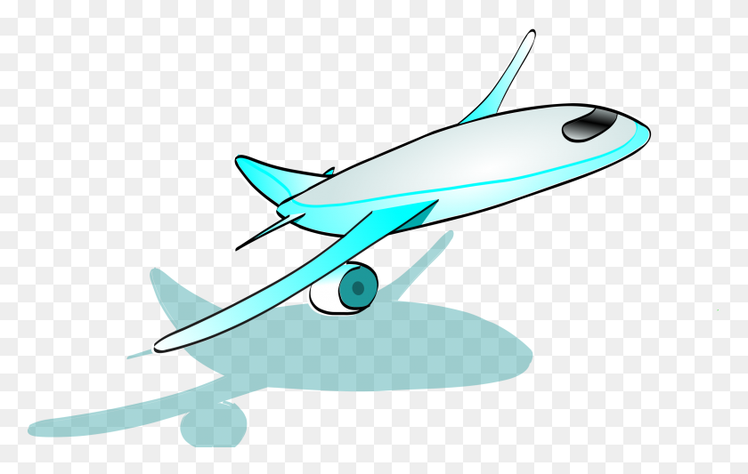 2400x1458 Airplane Black And White Clip Art - Thank You Gif Clipart