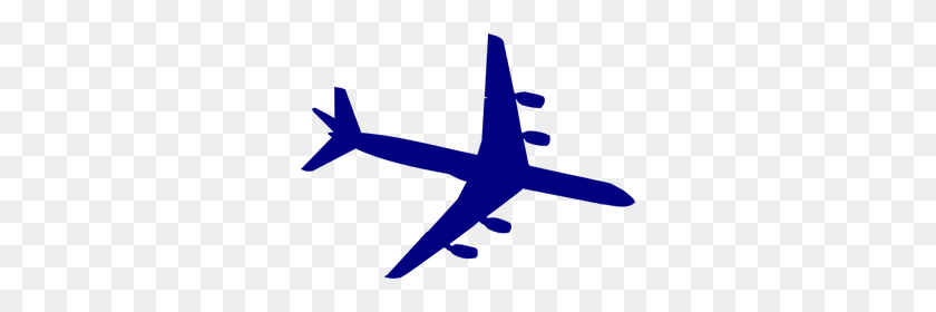 300x220 Airplane Clip Art Silhouette - Airplane With Banner Clipart