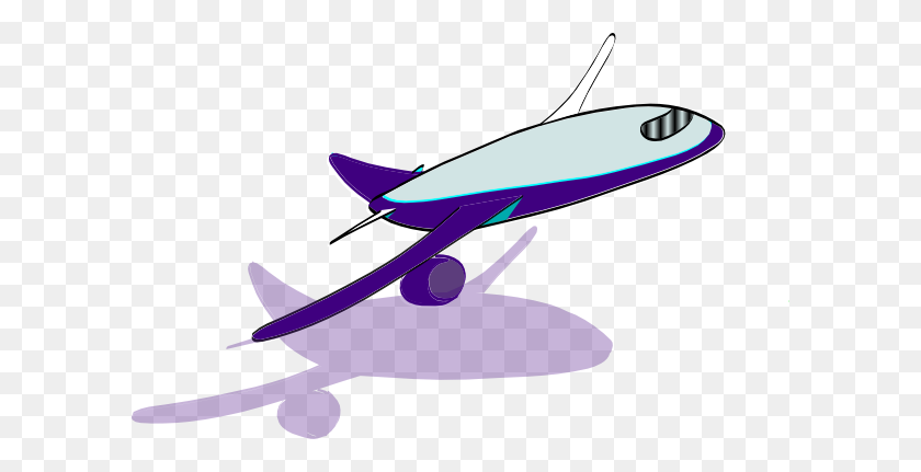 600x371 Фиолетовый Самолет - Общий Клипарт