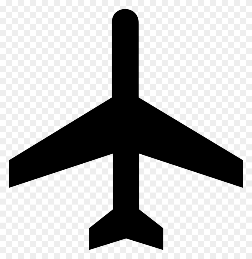 958x985 Верхний Клипарт С Изображением Самолета - Воздушный Клипарт, Черно-Белый