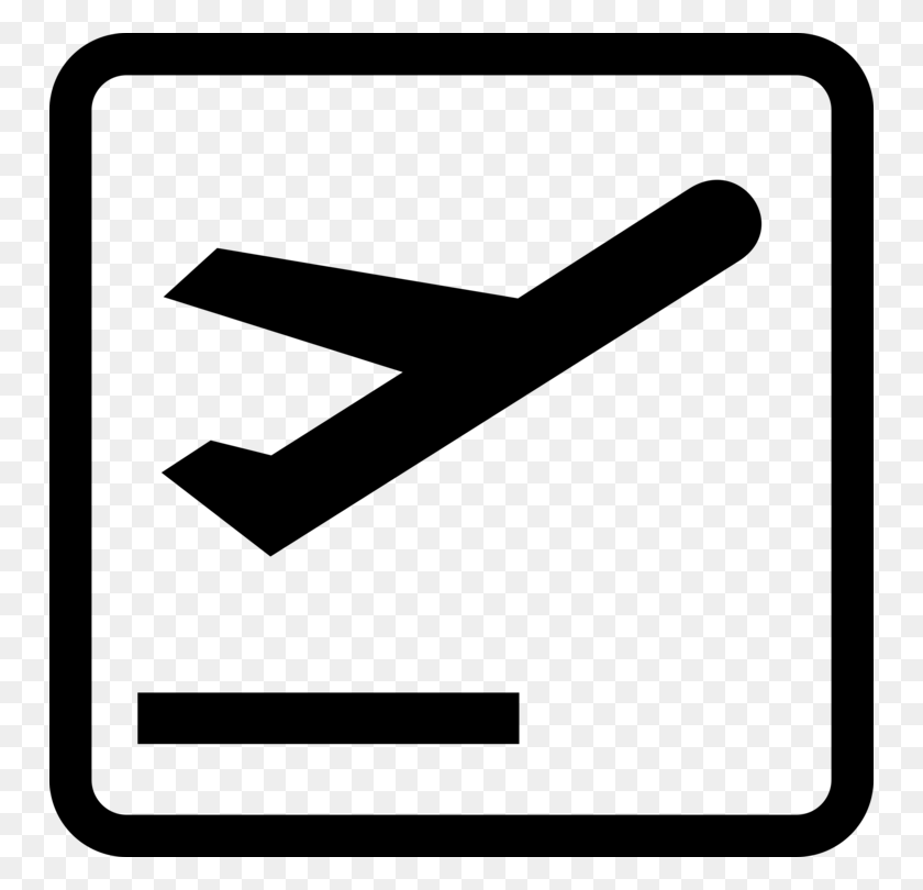750x750 Airplane Computer Icons Download Airport - Runway Clipart