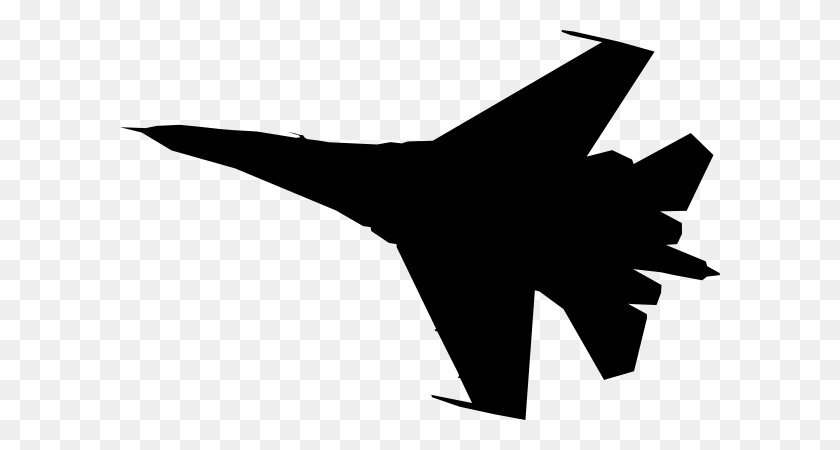 600x390 Airplane Fighter Silhouette Clip Art Free Vector - Airplane Silhouette Clip Art