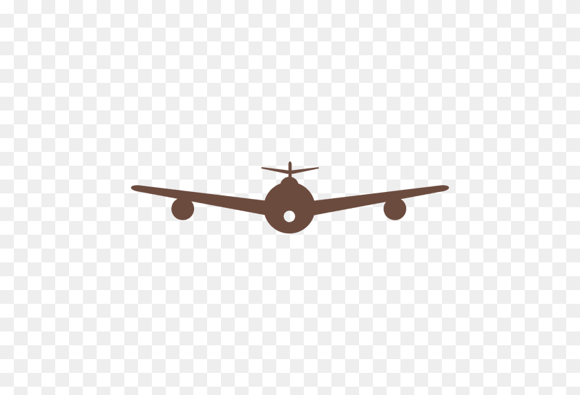 512x512 Airplane Flat Silhouette Icon - Plane Silhouette PNG
