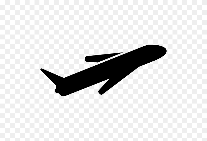 512x512 Airplane Flight, Planes, Flight, Airplane, Plane, Silhouette - Airplane Silhouette PNG