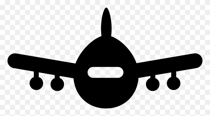 980x510 Airplane Front View Png Icon Free Download - Airplane Icon PNG