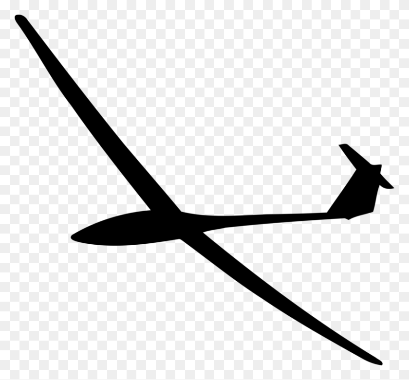811x750 Airplane Glider Aircraft Silhouette Gliding - Glider Clipart