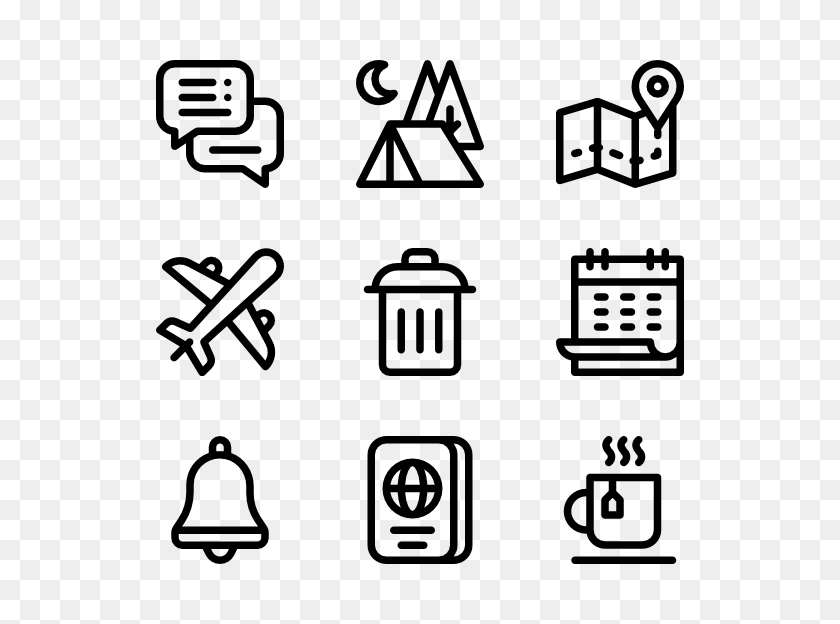 600x564 Airplane Icons - Airplane Clipart Black And White