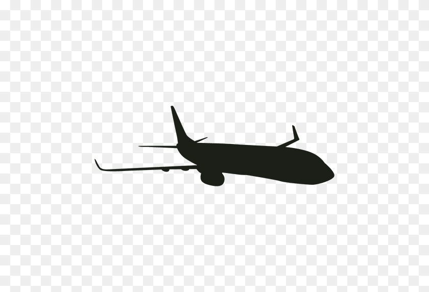 512x512 Airplane In Flight Silhouette - Airplane Silhouette PNG