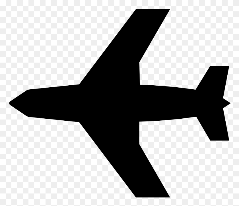 999x851 Airplane Png Black And White - Black And White PNG