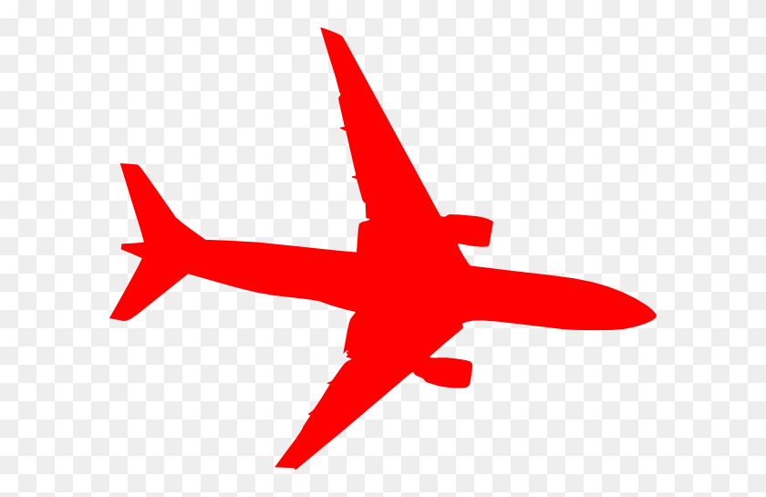 600x485 Airplane Red Clip Art - Red Airplane Clipart
