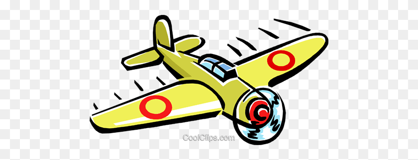 480x262 Airplane Royalty Free Vector Clip Art Illustration - Airplane Propeller Clipart