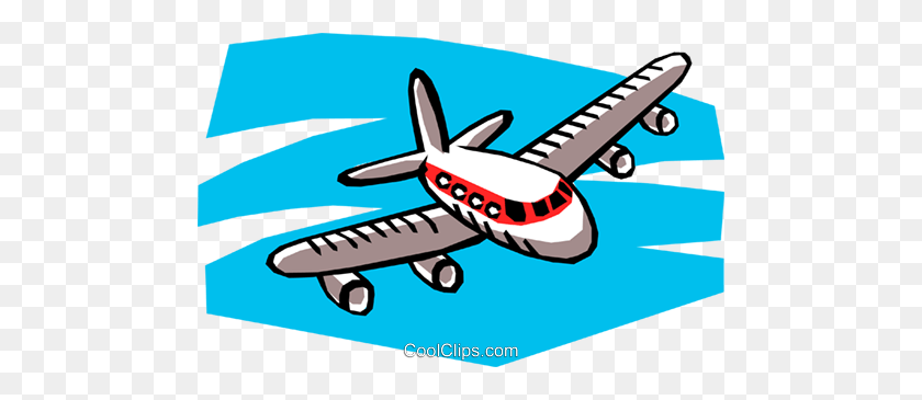 480x305 Airplane Royalty Free Vector Clip Art Illustration - Airplane Travel Clipart